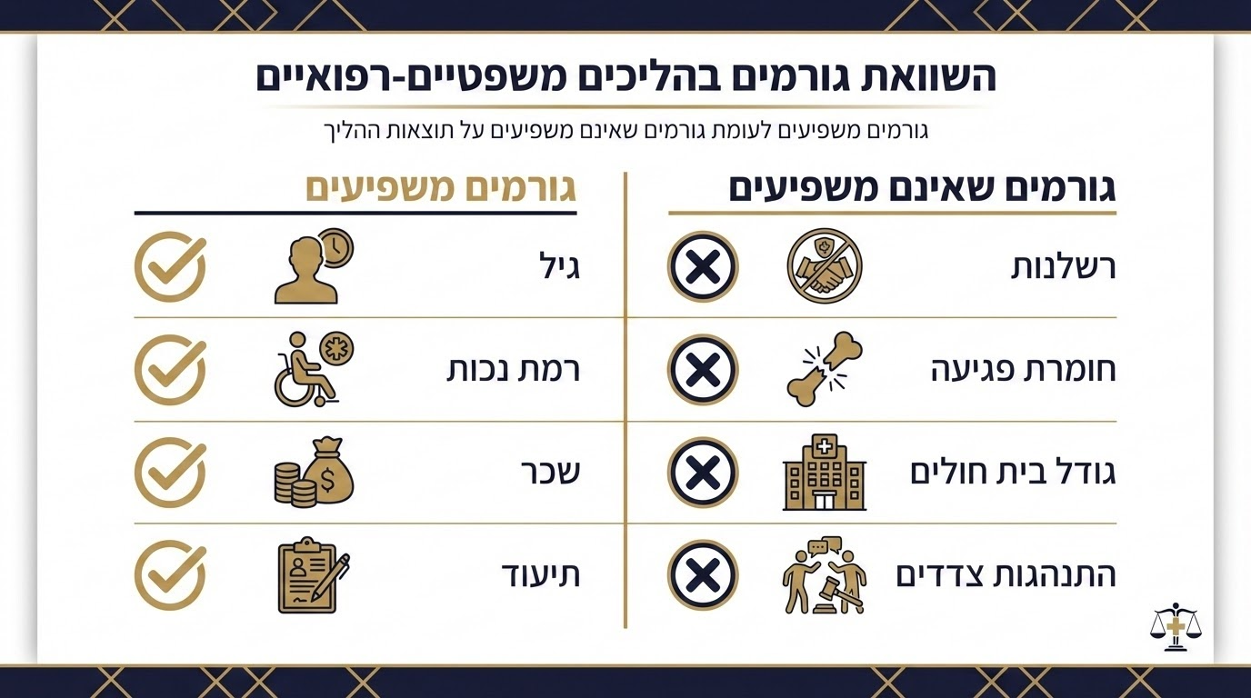 גורמים המשפיעים על גובה הפיצוי