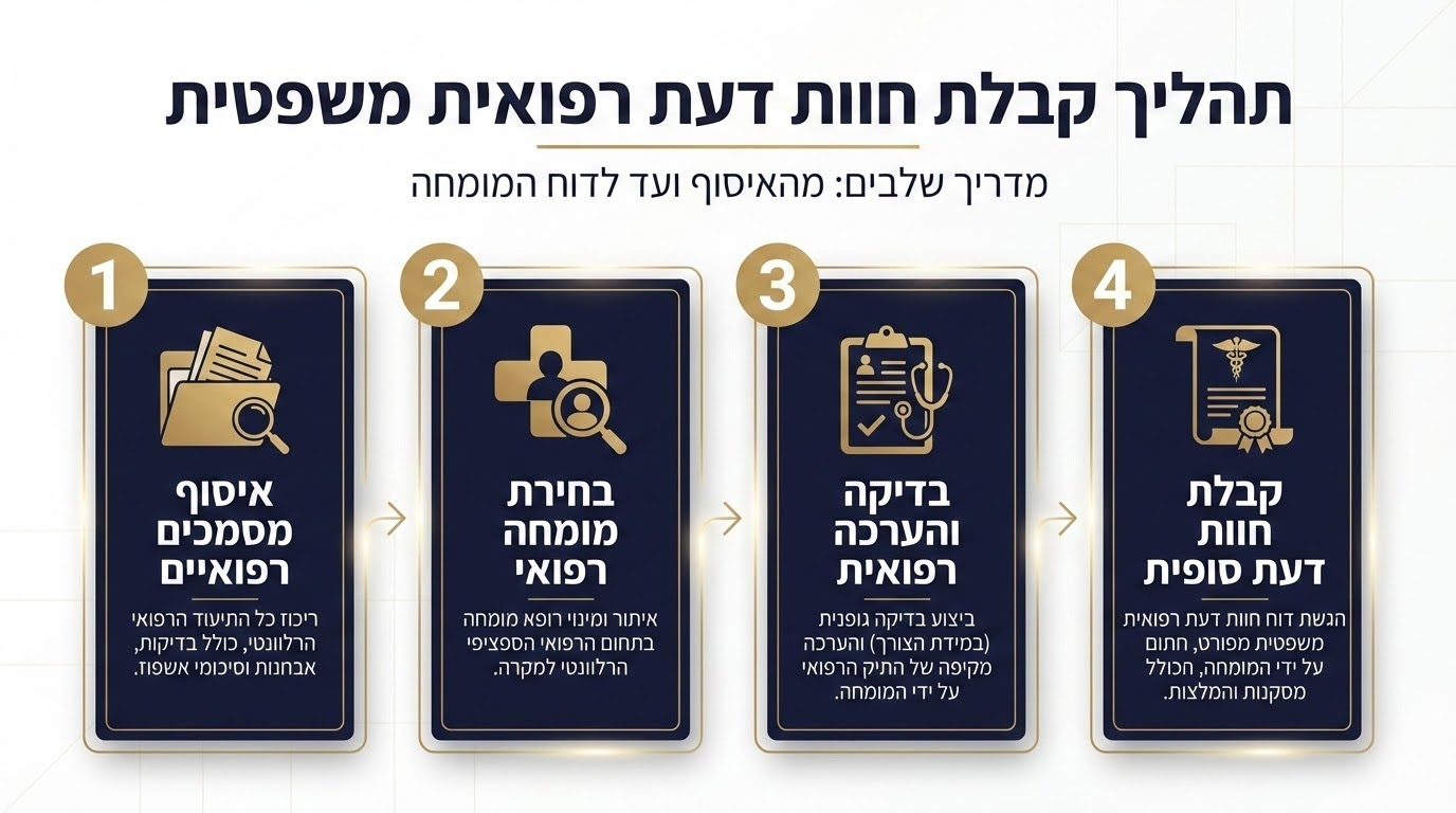 כיצד מוציאים חוות דעת רפואית לתביעה