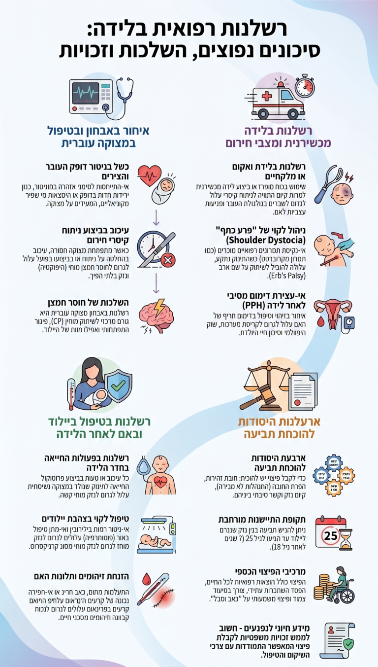 היסודות להוכחת תביעת רשלנות רפואית בלידה